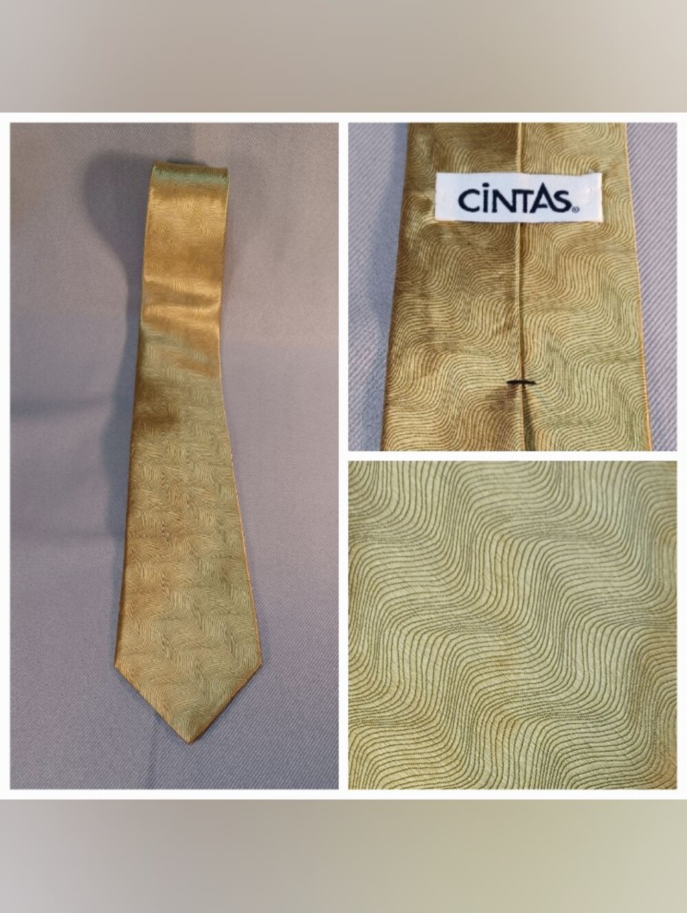 Gold Reflective (Shiny) Men's Cintas Silk Tie